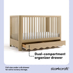 Casablanca driftwood crib under-crib storage drawer callout