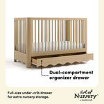 Casablanca driftwood crib with drawer storage drawer callout