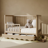 Casablanca driftwood crib with drawer converted to toddler bed