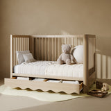 Casablanca driftwood crib with drawer converted to daybed