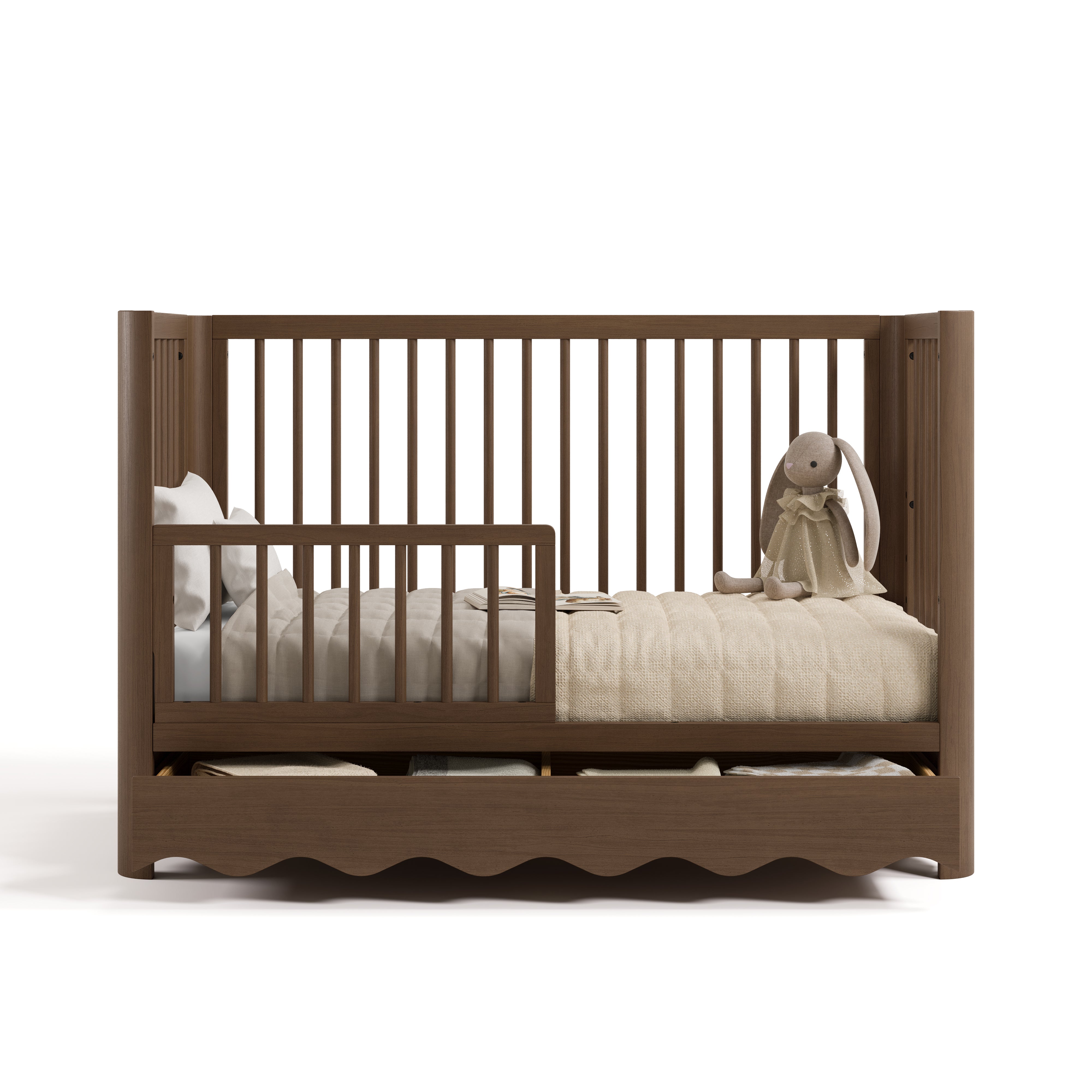 Casablanca hazelnut crib converted to toddler bed