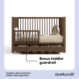 Casablanca hazelnut crib toddler guardrail callout