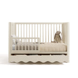 Casablanca frosted oat crib converted to toddler bed