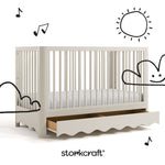 Caablanca frosted oat crib with black doodles overlaid on images