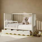 Casablanca frosted oat crib with drawer converted to toddler bed