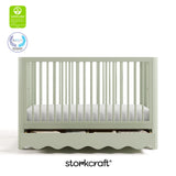 Caablanca sage crib with GGG and PTPA logo on top left