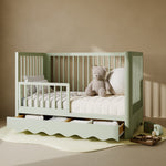 Casablanca sage crib with drawer converted to toddler bed