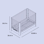 Casablanca crib drawing with dimensions