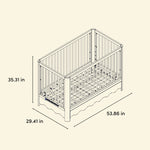 Casablanca crib drawing with dimensions