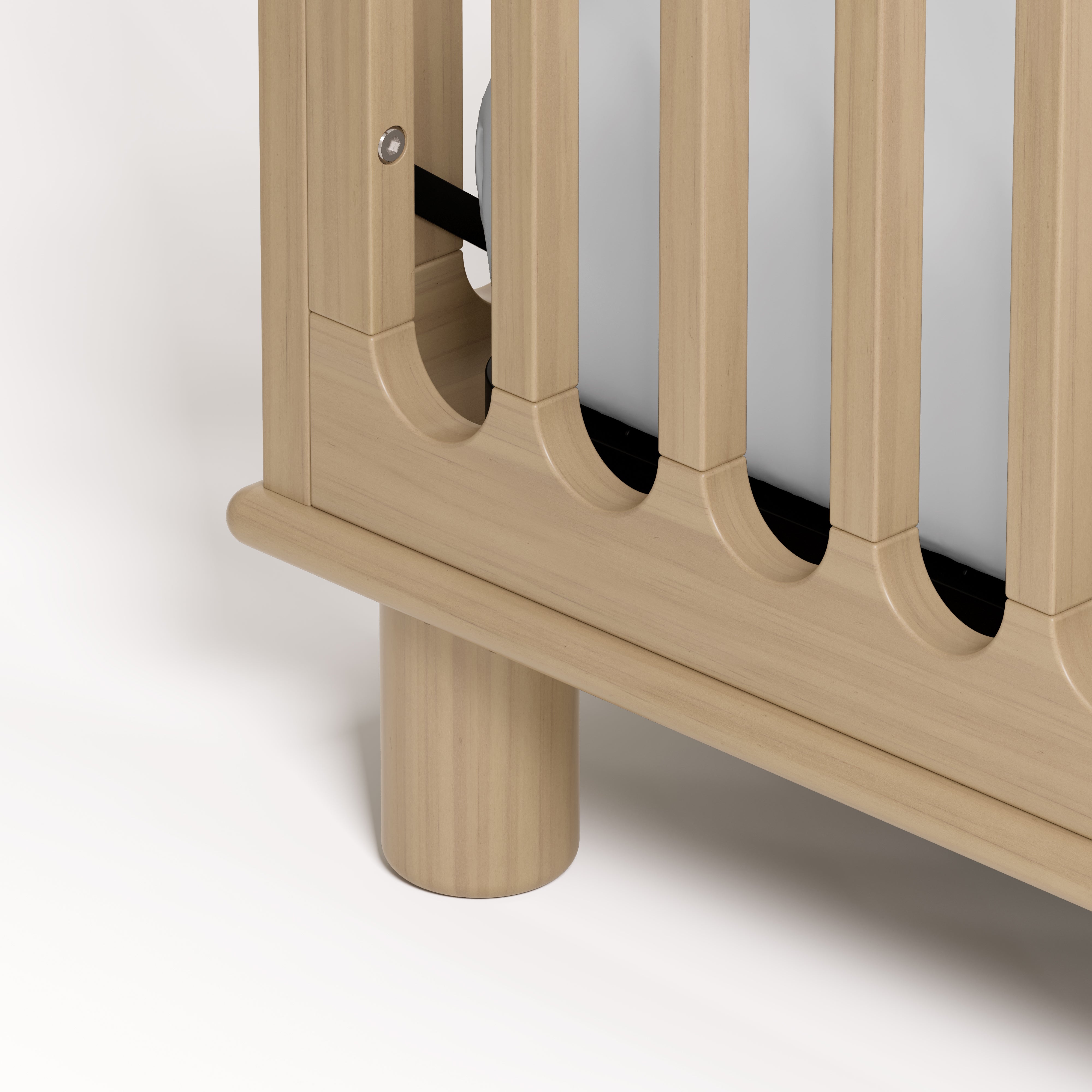 Sicily driftwood crib close up of rounded feet