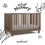 Sicily hazelnut crib with black doodles overlaid on image