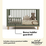 Sicily olive with driftwood crib bonus guardrail callout