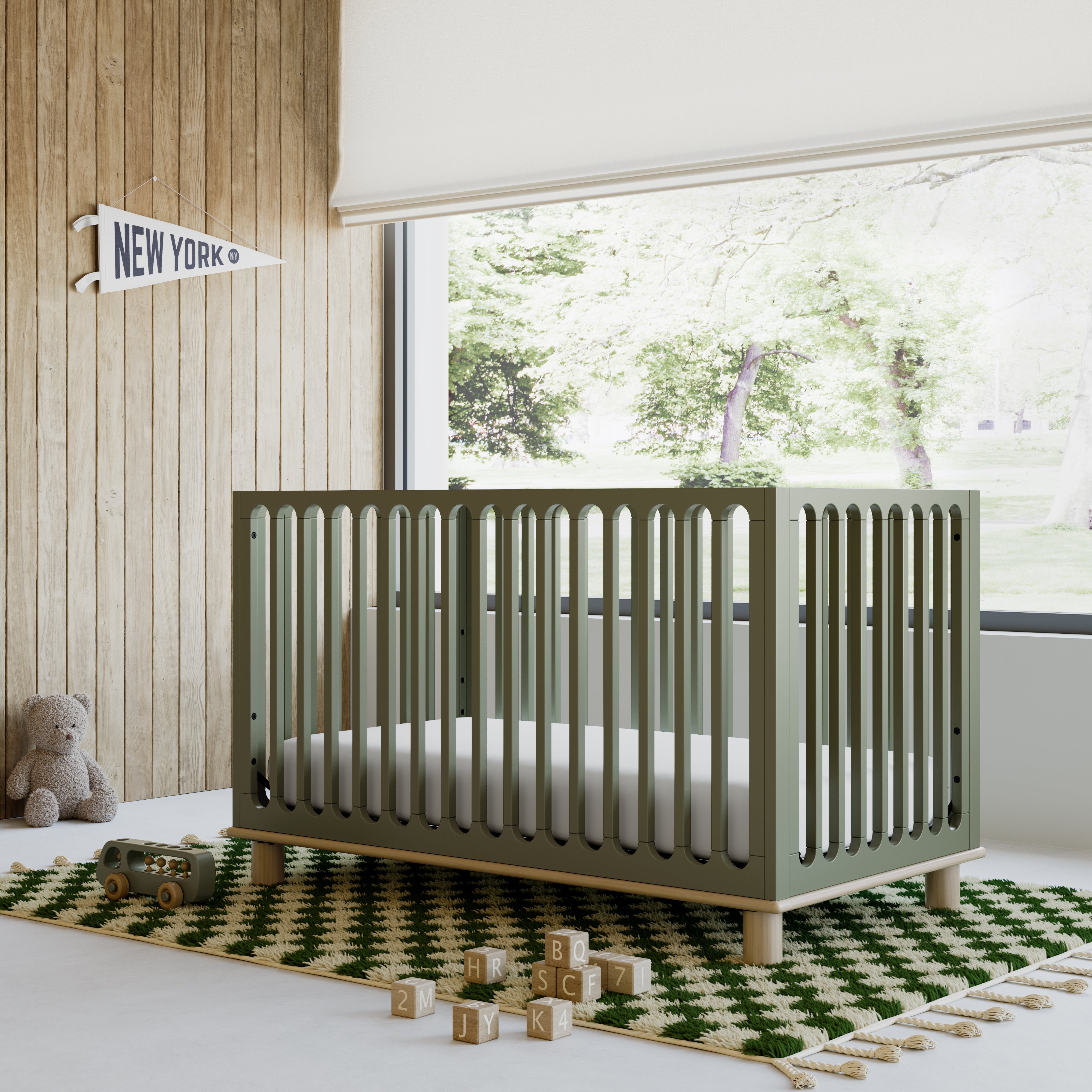 Sicily olive with driftwood crib in a nursery