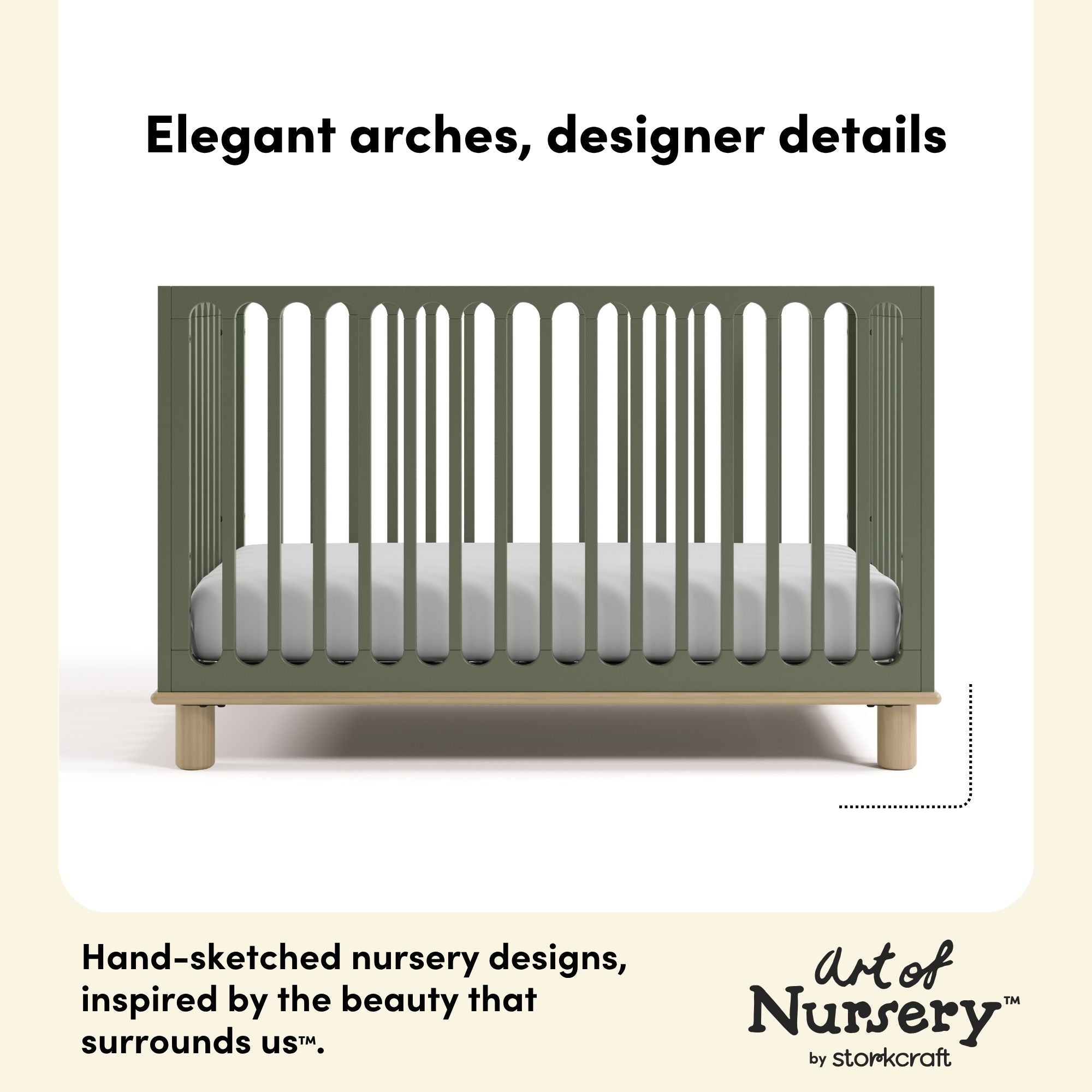 Sicily olive with driftwood crib style callout