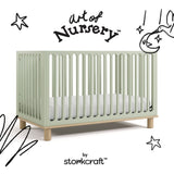 Sicily sage with driftwood crib with black doodles overlaid on image