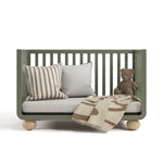 Amalfi olive with driftwood crib converted to daybed