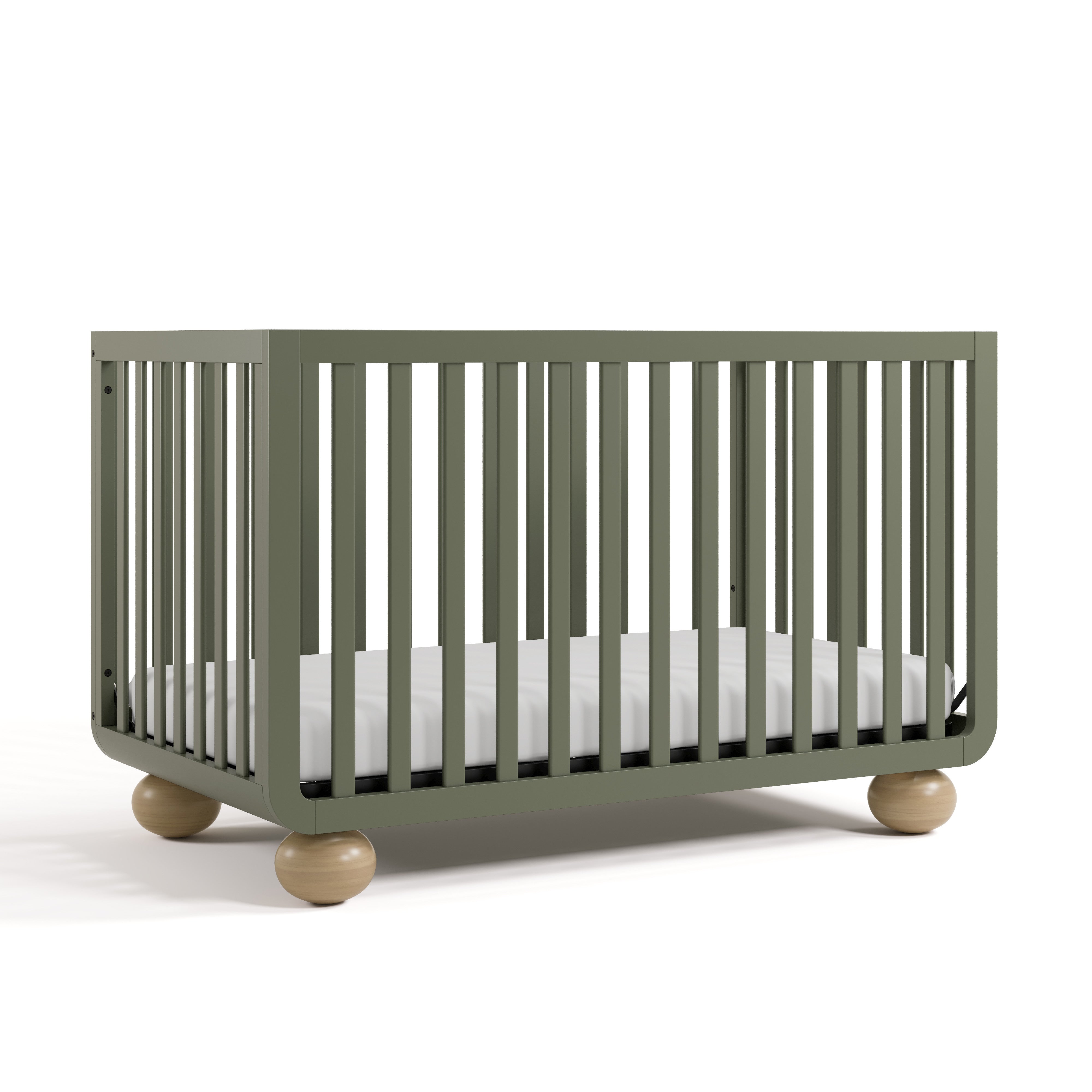 Amalfi olive with driftwood crib angle view
