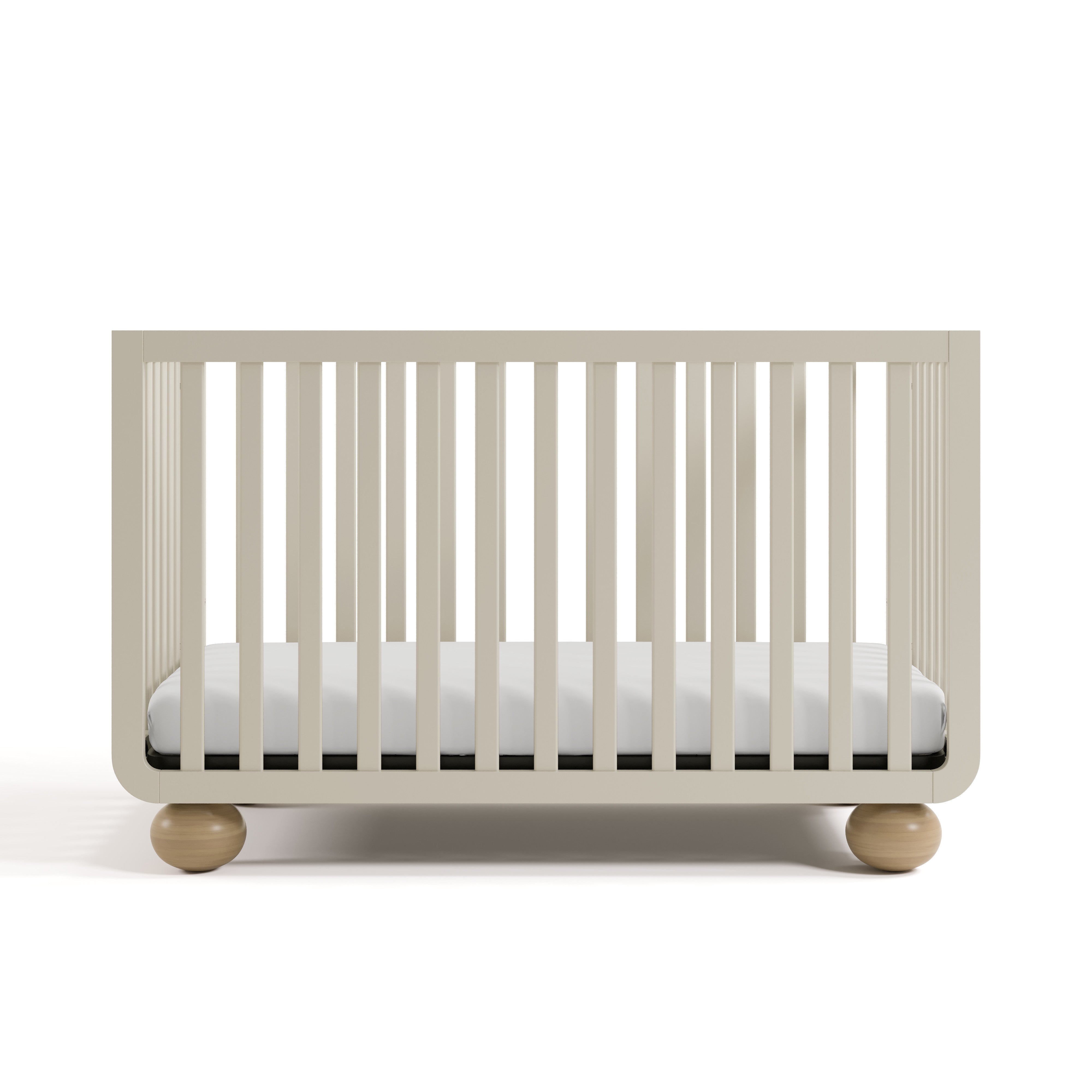 Amalfi frosted oat with driftwood crib front view