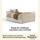 Amalfi driftwood crib full-size bed callout
