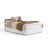 Amalfi hazelnut crib converted to full-size bed