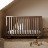 Amalfi hazelnut crib in a nursery