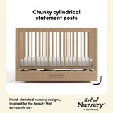 Malta driftwood crib with drawer style callout
