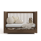 Malta hazelnut crib with drawer converted to daybed