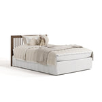 Malta hazelnut crib with drawer converted to full bed