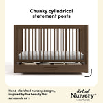 Malta hazelnut crib with drawer style callout