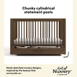 Malta hazelnut crib with drawer style callout