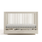Malta frosted oat crib with drawer front view
