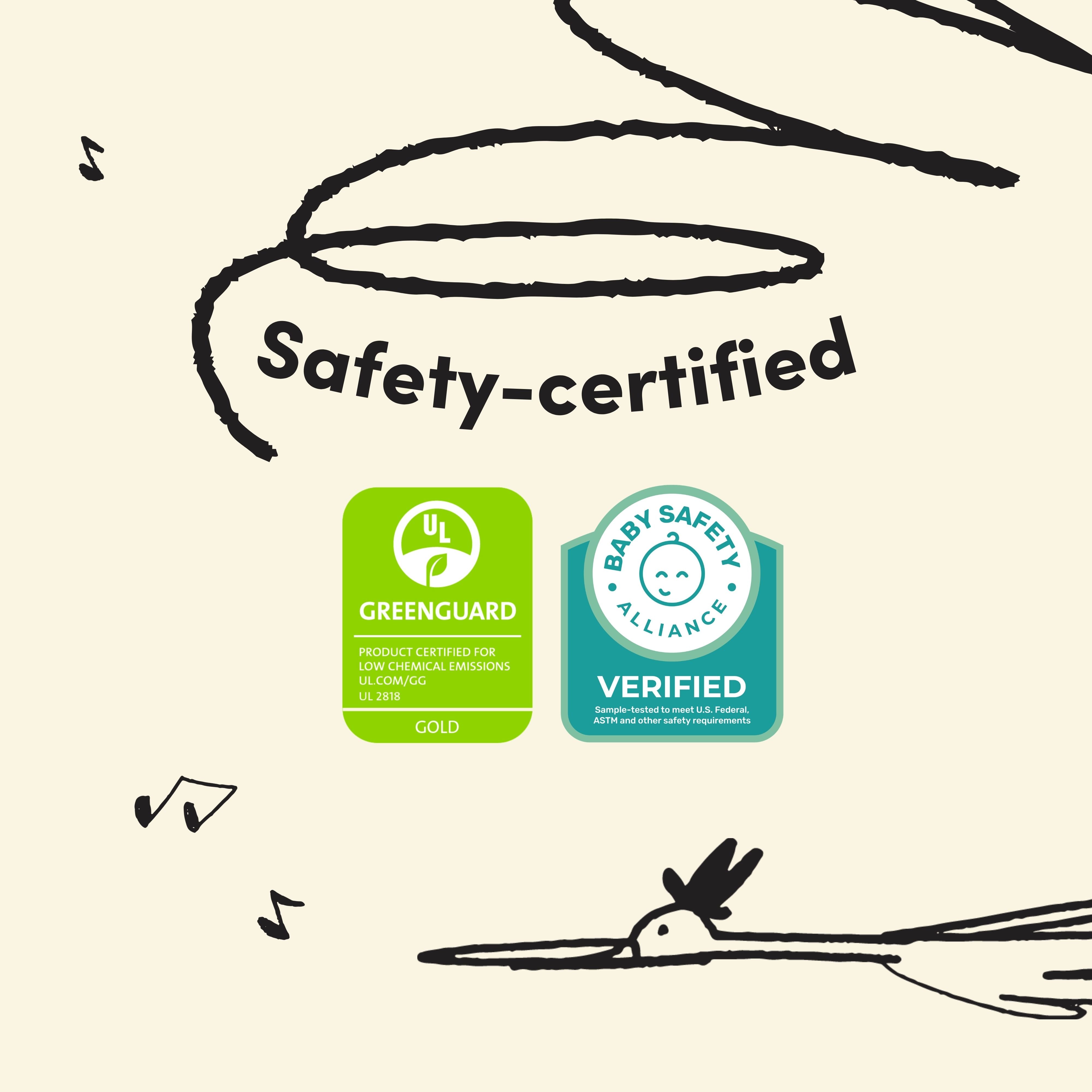 Malta crib with drawer certifications