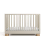 Sorrento frosted oat and driftwood crib front view