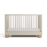 Sorrento frosted oat and driftwood crib front view