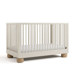 Sorrento frosted oat and driftwood crib angle view