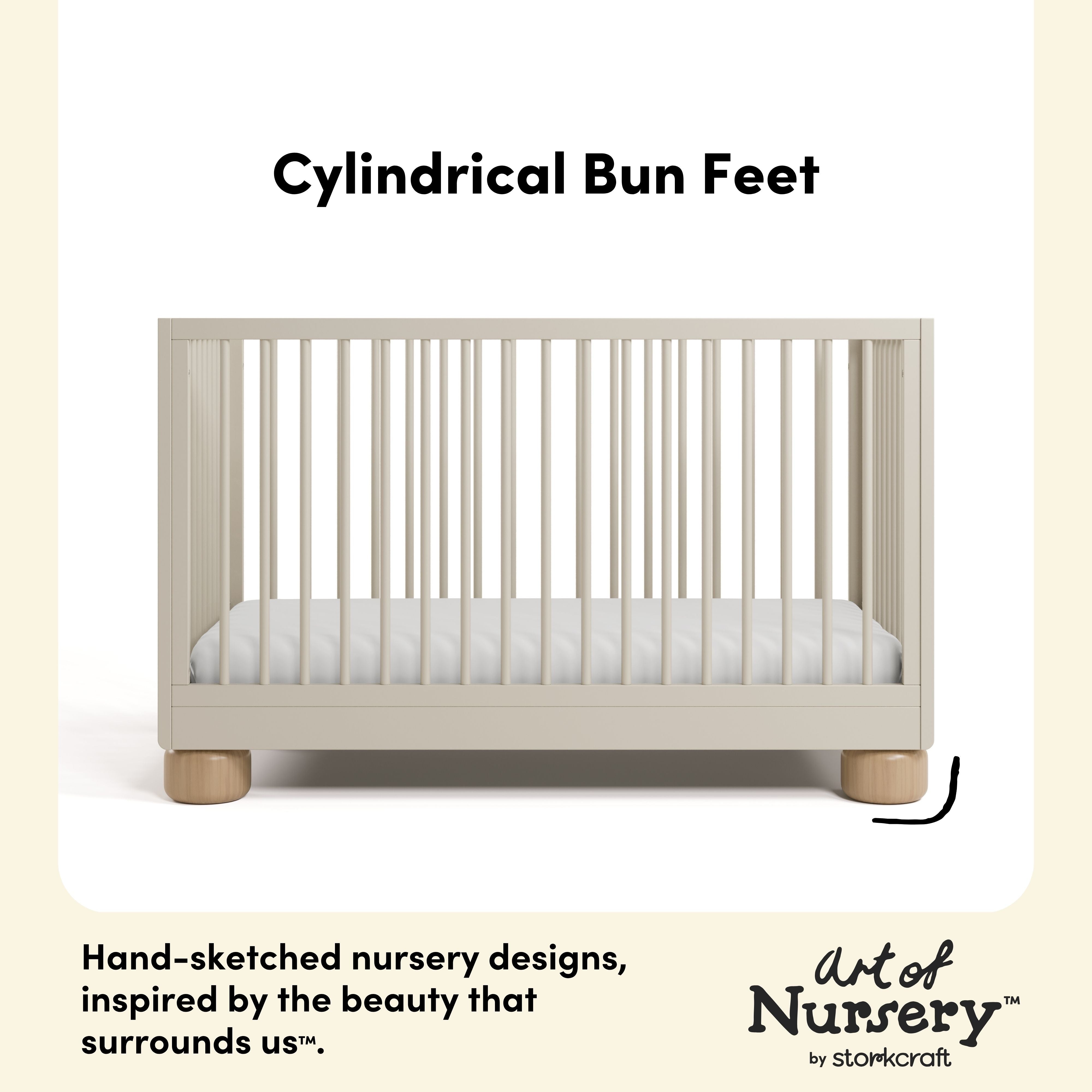 Sorrento frosted oat and driftwood crib style callout