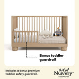 Sorrento driftwood crib bonus toddler guardrail callout