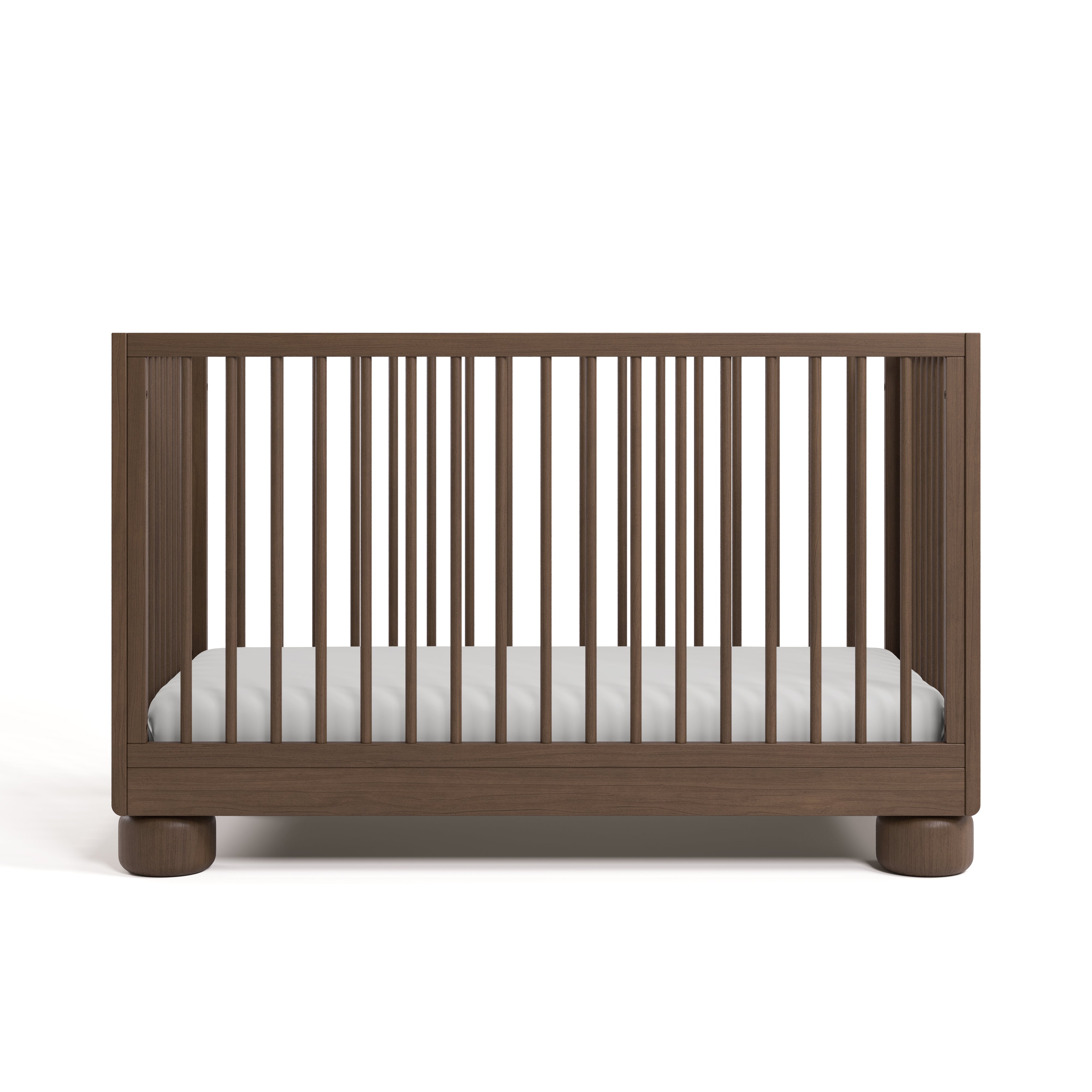 Sorrento hazelnut crib front view