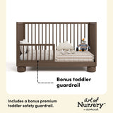 Sorrento hazelnut crib bonus toddler guardrail callout