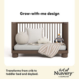Sorrento hazelnut crib toddler bed and daybed conversion callout