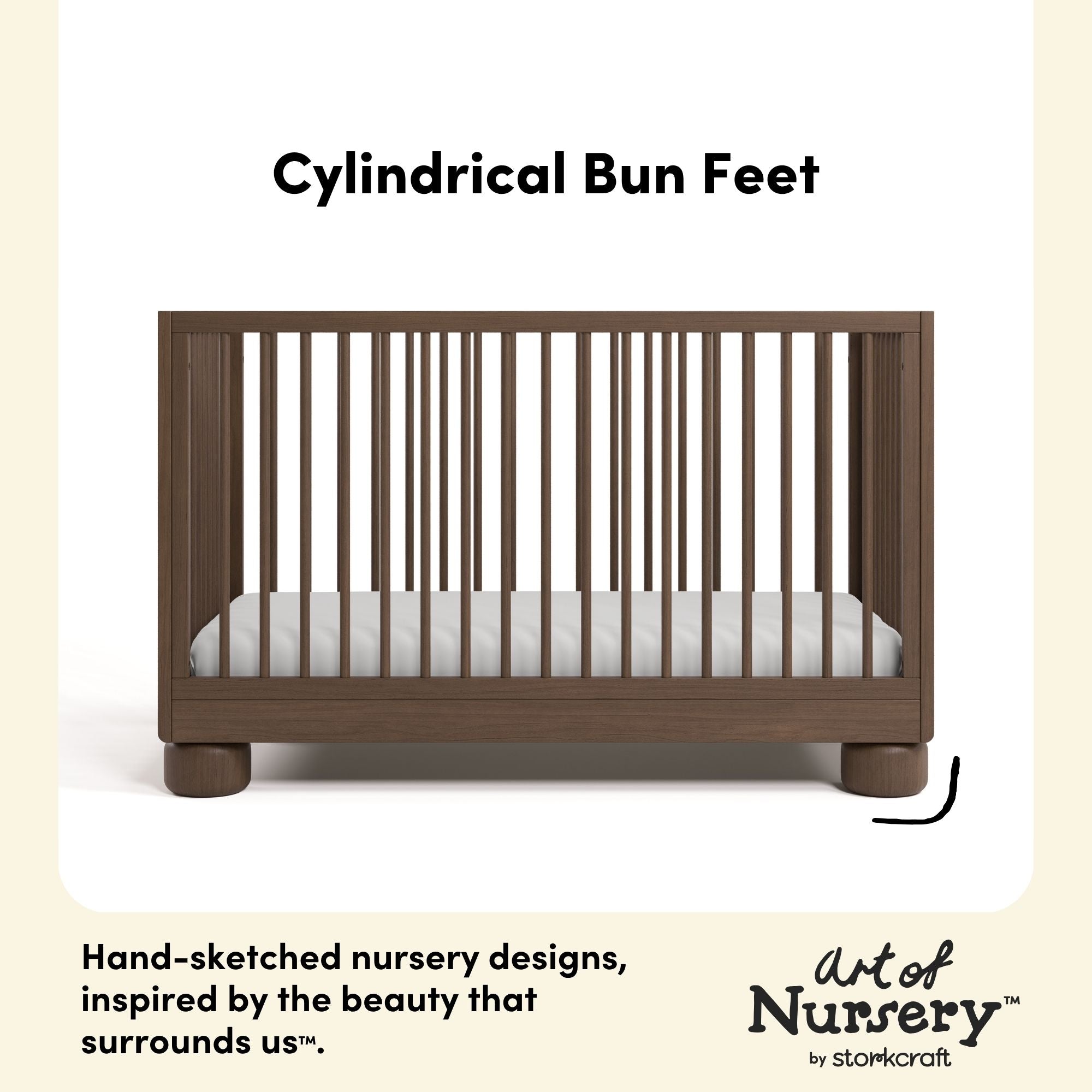Sorrento hazelnut crib style callout