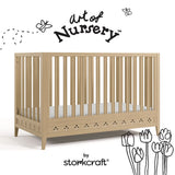 Mallorca driftwood crib with black doodles overlaid on image