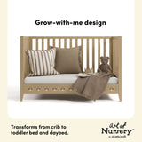 Mallorca driftwood crib toddler bed and daybed conversion callout