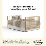 Mallorca driftwood crib full bed conversion callout
