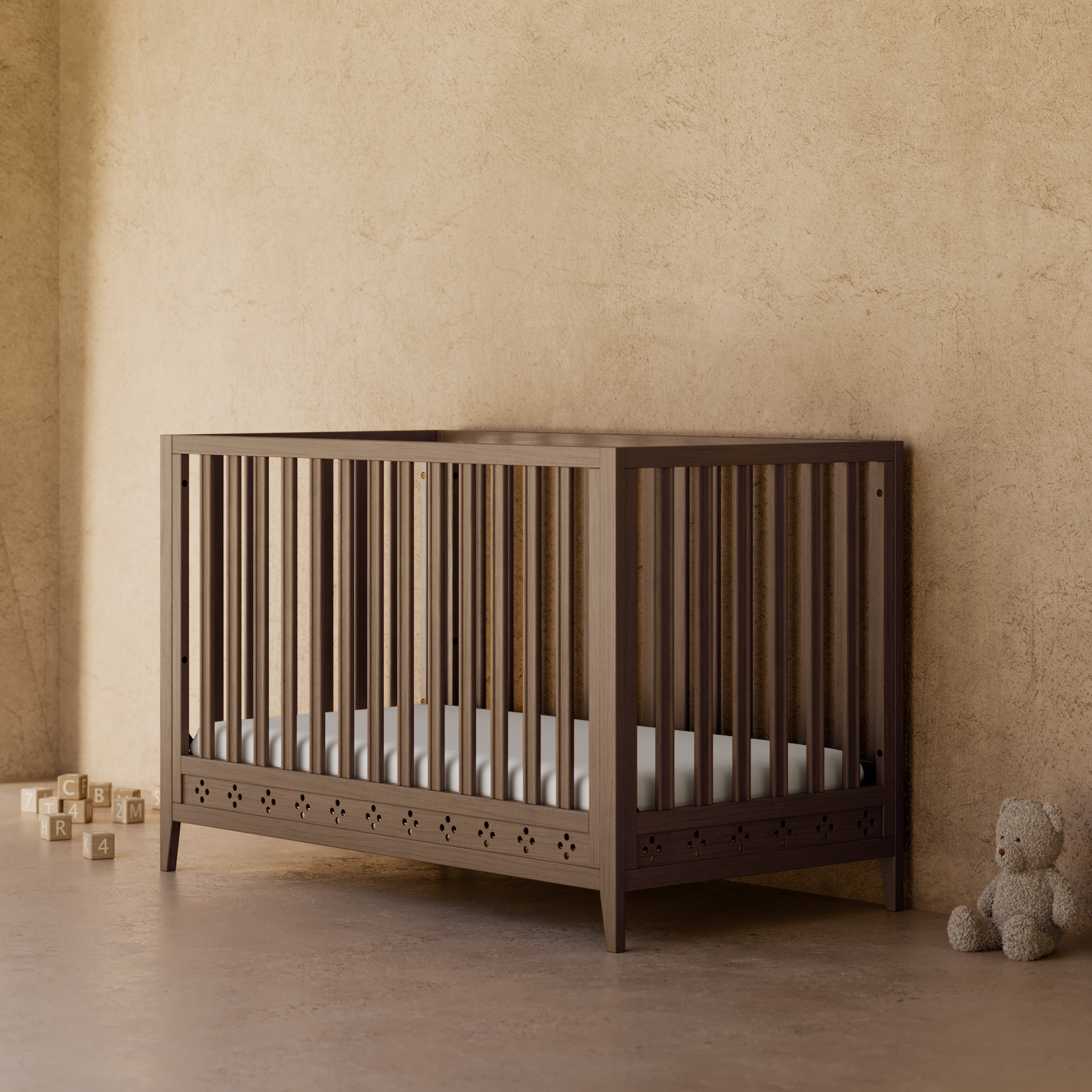 Mallorca Crib in Hazelnut lifestyle image