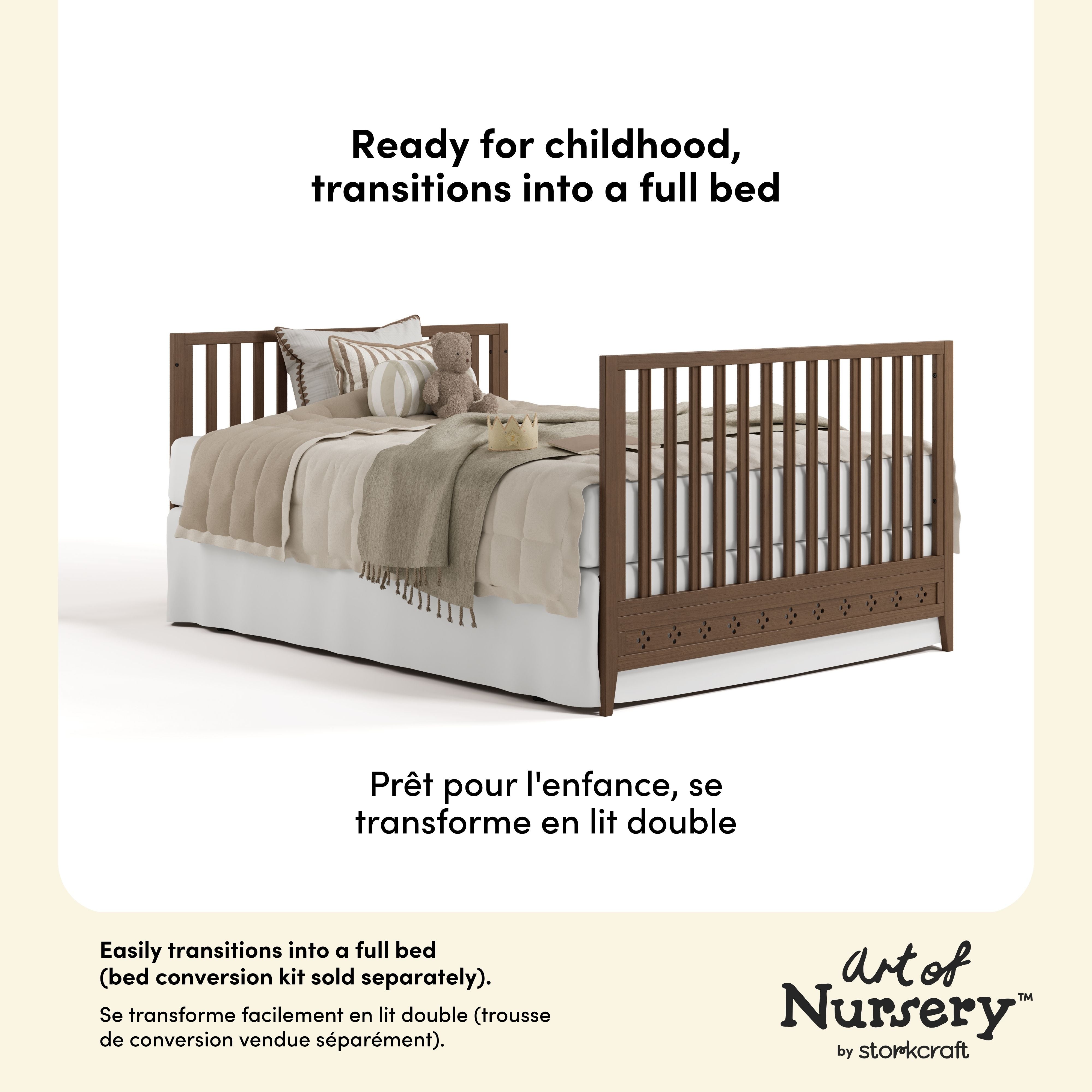 Mallorca Crib in Hazelnut Callout image