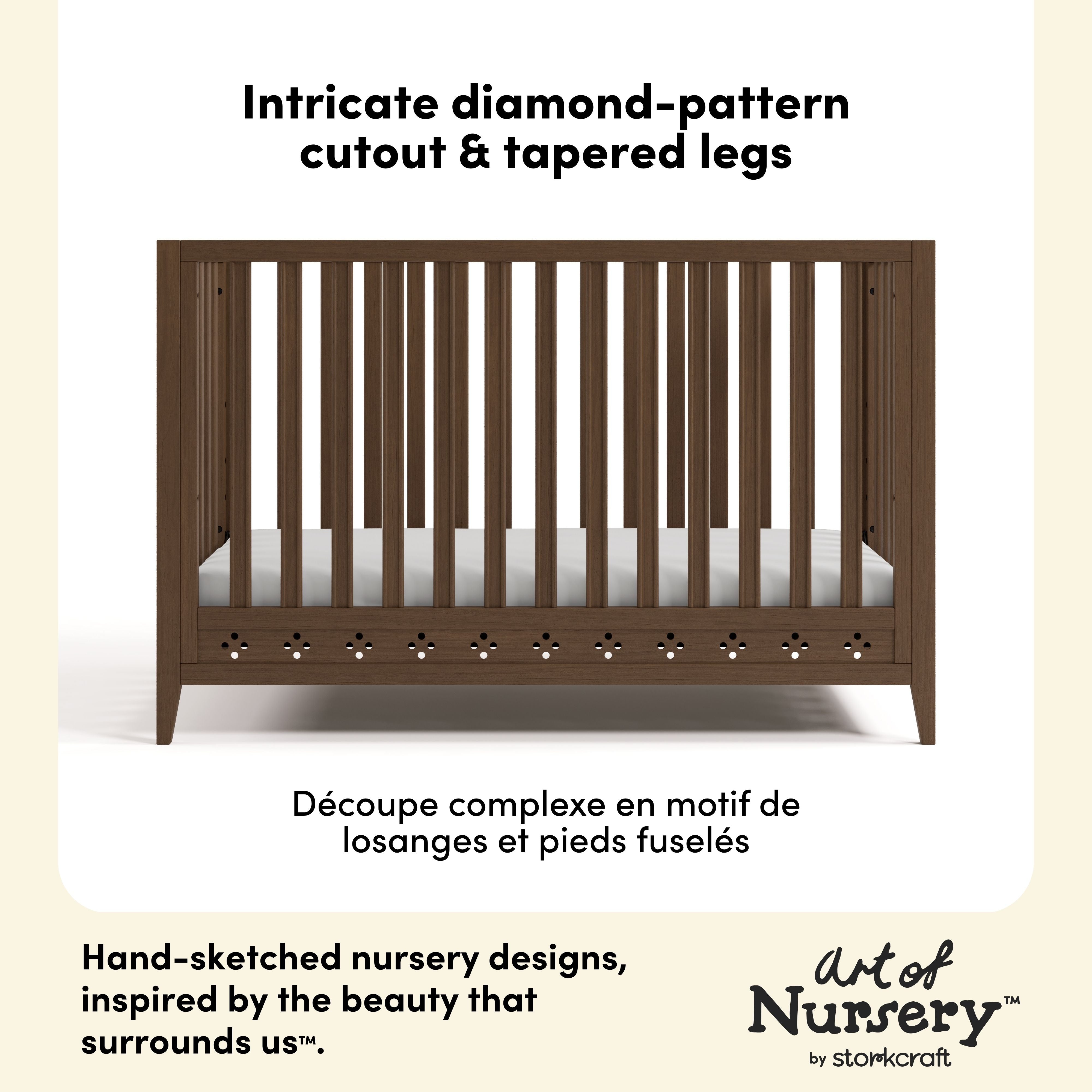 Mallorca Crib in Hazelnut Callout image