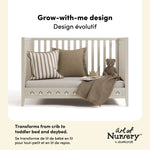 Mallorca Crib in Frosted Oat callout image