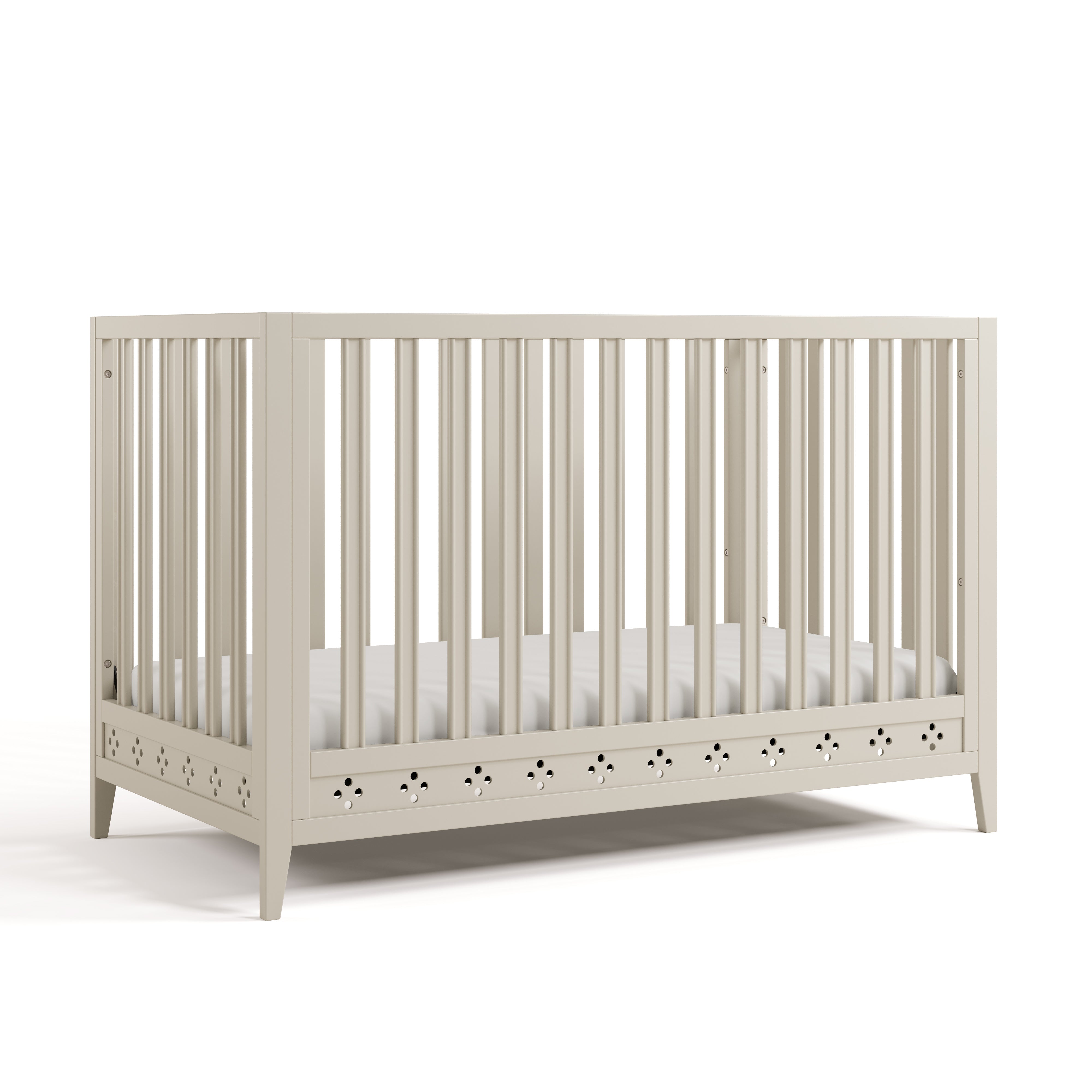 Mallorca Crib in Frosted Oat angled image