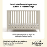 Mallorca Crib in Frosted Oat callout image